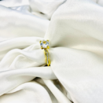 Female Round Zircon Bridal Sets Silver Gold Color White Crystal Stone Crossed Wedding Bands Promise Engagement Rings For Women - Image 2