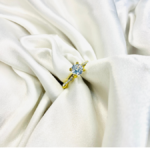 Female Round Zircon Bridal Sets Silver Gold Color White Crystal Stone Crossed Wedding Bands Promise Engagement Rings For Women