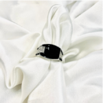 Unisex Square Rings Black and Silver Zircon -Choose sizes below - Image 4