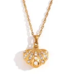 Pearlora Sea-Shell Chain Pearl Necklace – by SN - Image 2