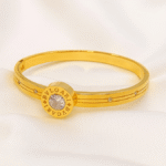 Crystal Changing Handcuff - Stainless Steel | Non-Tarnish | Water-Resistant | Interchangeable Crystal | Branded Full Cover Design - Image 2