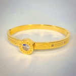 Crystal Changing Handcuff - Stainless Steel | Non-Tarnish | Water-Resistant | Interchangeable Crystal | Branded Full Cover Design - Image 5