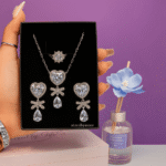 Dusty Blue Bridal Earrings – Light Sapphire Crystal Drop Set for Brides & Bridesmaids – Elegant Wedding Jewelry Set