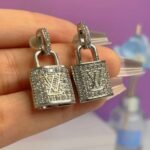 LV Ice Blue Silver Earrings – Elegant Light Blue Crystal Drops for Brides & Bridesmaids – Chic Wedding Jewelry - Image 2