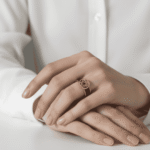 LV Louis Vuitton-Inspired Stainless Steel Ring Size 8 Brand Stamp - Image 2