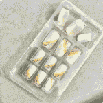 reusable marble glitter purple and white  12 pcs nails set - Image 2