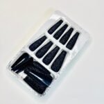 reusable black glitter coffin 12 pcs nails set - Image 4
