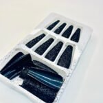 reusable black glitter coffin 12 pcs nails set - Image 2