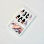 reusable spooky halloween almond matt 12 pcs nails set - Image 3