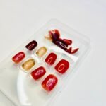 reusable marble glitter multi  24 pcs nails set - Image 2