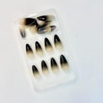 reusable two shaded black 12 pcs nails set - Image 3