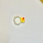 Flower pearl ring