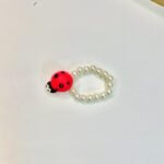 lady bug pearl ring