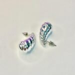 shell silver studs