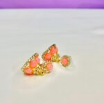 baby pink crystal jhumar jhumki