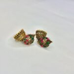 desi metalic beaded jhumki - Image 2