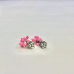 mini beaded flower jhumki - Image 2