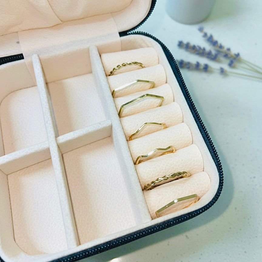 WhatsApp Image 2025-11-05 at 11.29.56 PM Minimal Golden 7 pcs rings set - Image 1