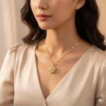 Elegant Rotating Flowers Necklace for Women Zircon Pendant Stainless Steel Chain Gifts Accessories for Thanksgiving