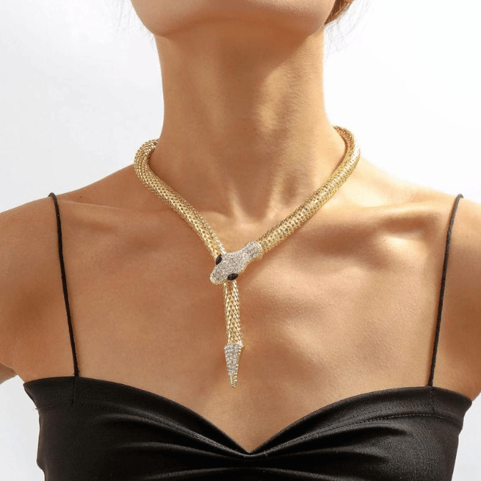 Untitled design - 2026-01-16T175156.327 OG Magnetic Golden Snake Necklace - Image 1